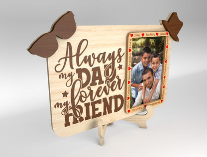 Best Father Photo Frame Sign SVG Laser Cut File for xTool and LightBurn