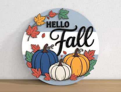 Fall Door Hanger SVG Bundle for Glowforge xTool LightBurn 9 Designs