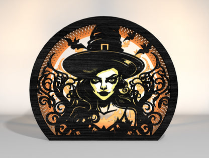 Halloween Witch Lantern SVG Bundle 10 Designs for Glowforge xTool LightBurn
