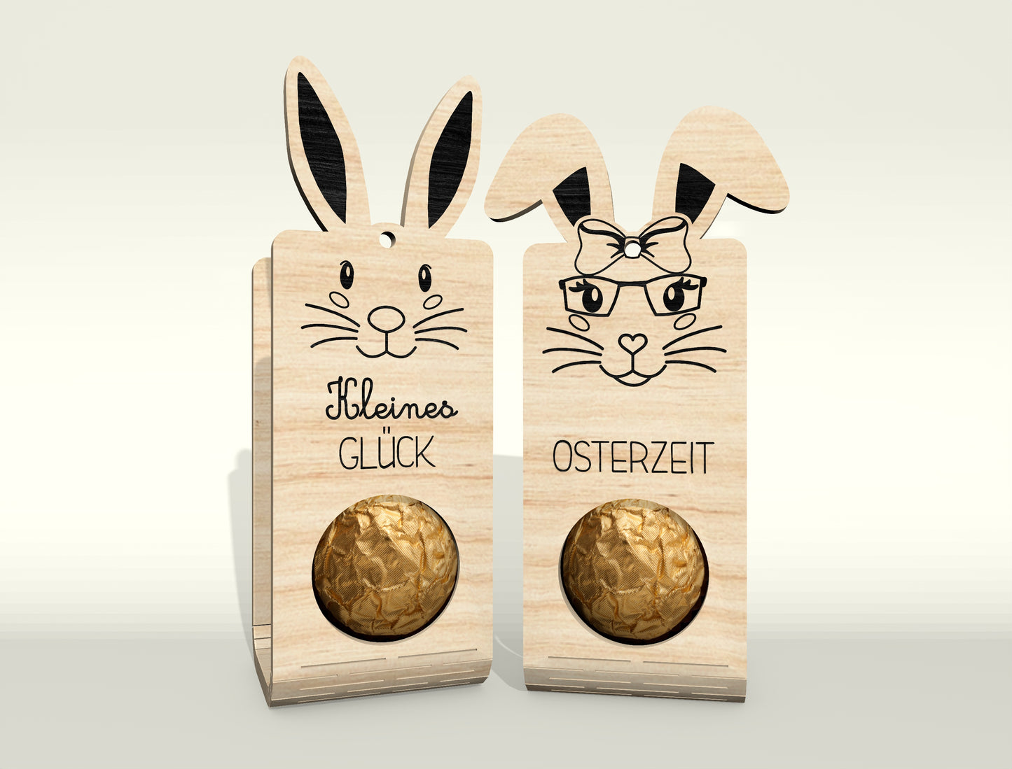 Easter Bunny Chocolate Holder SVG Bundle 25 Designs for Glowforge and xTool
