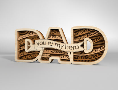 Mom and Dad Inspirational Words Sign SVG Bundle for LightBurn and xTool