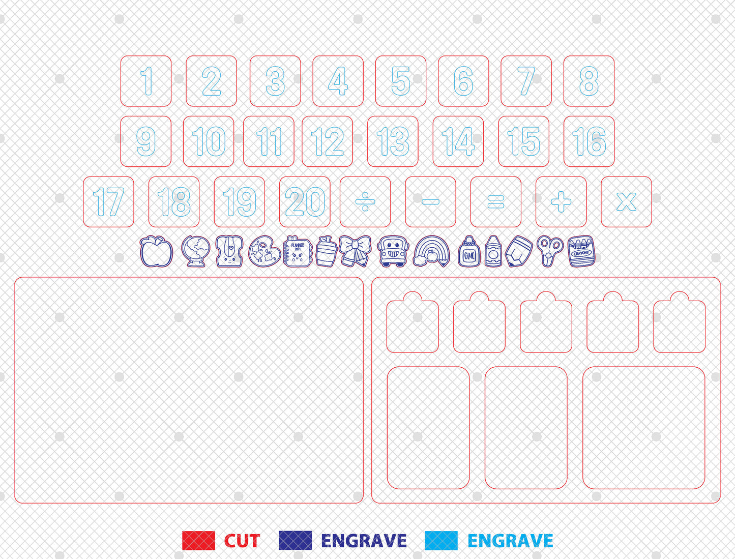 Montessori Math Toy SVG File for Glowforge and LightBurn