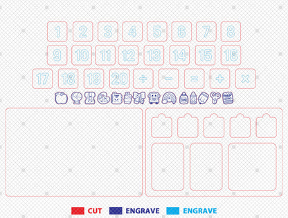 Montessori Math Toy SVG File for Glowforge and LightBurn