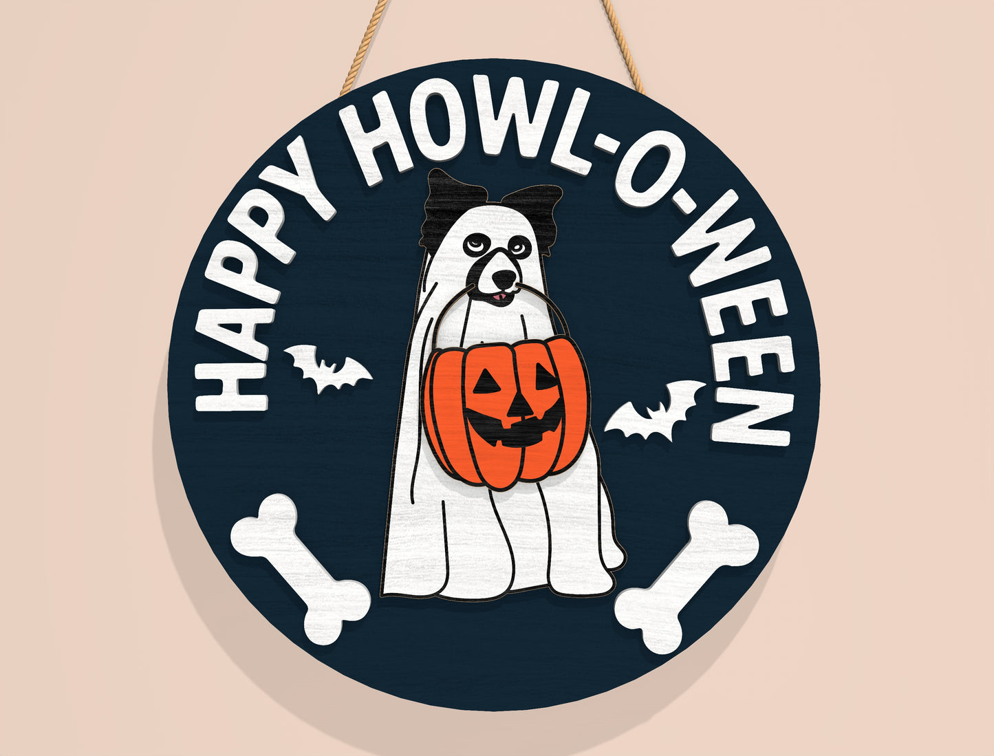 Happy Howl-O-Ween Dog SVG Bundle Laser Cut File | 12 Halloween Dog Designs | Funny Pet Decor | Glowforge, xTool, LightBurn, etc.