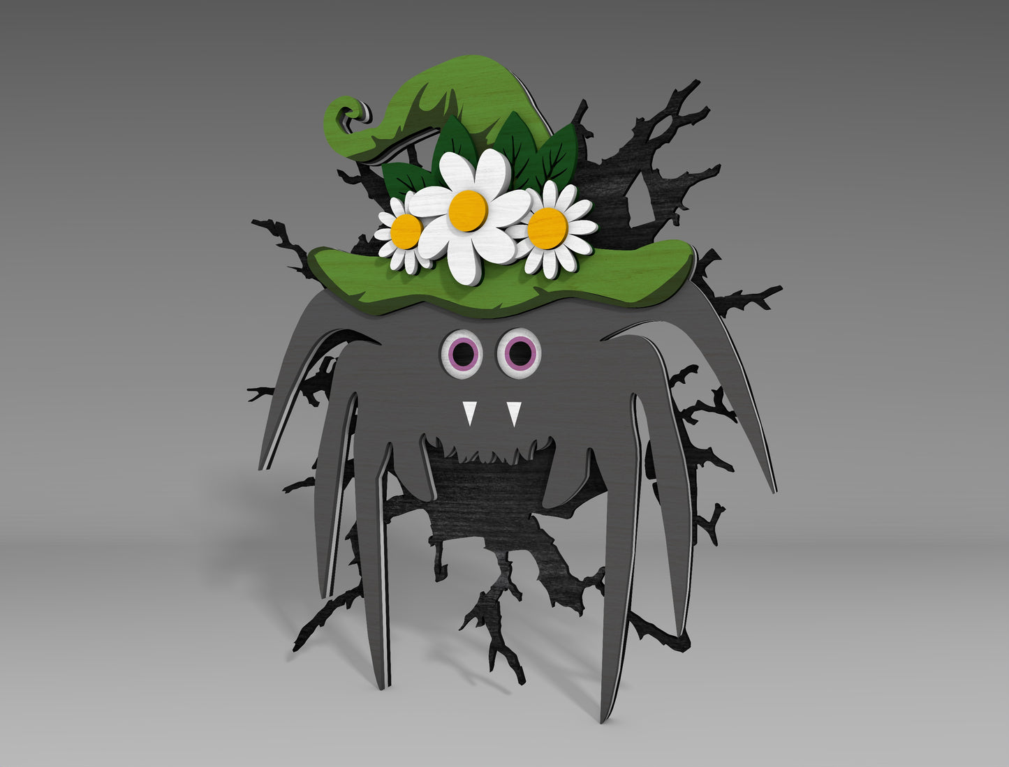 Halloween Spider SVG Bundle Standing Shelf Sitter for LightBurn Glowforge xTool 3 Designs