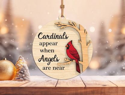 Red Cardinal Memorial Ornament SVG Bundle for Glowforge Users