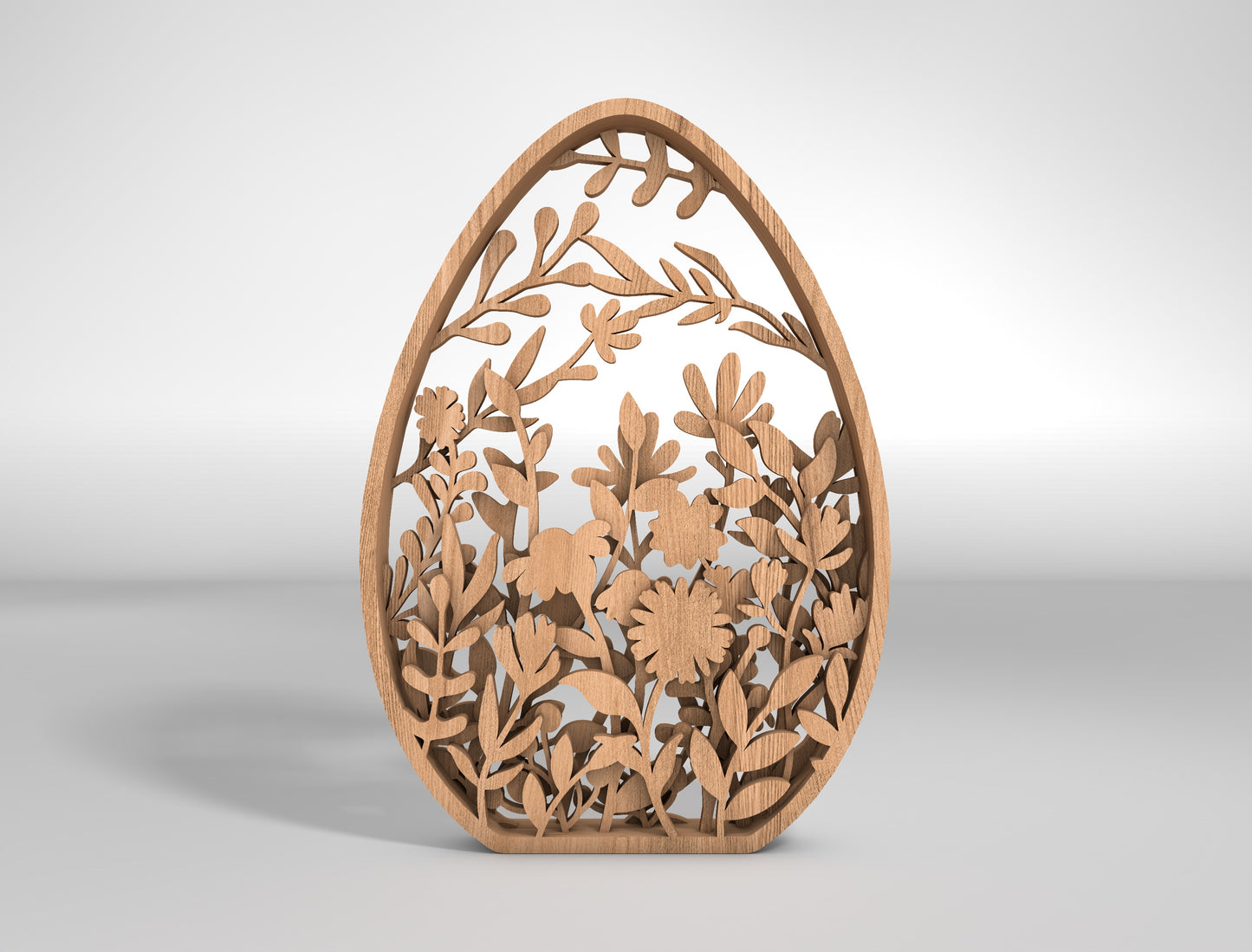 Floral Easter Egg Ornament Set SVG Spring 7 Designs for Glowforge and xTool