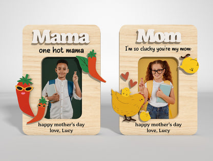 Cute Mom Photo Frame Magnet SVG Bundle 11 Designs for Glowforge