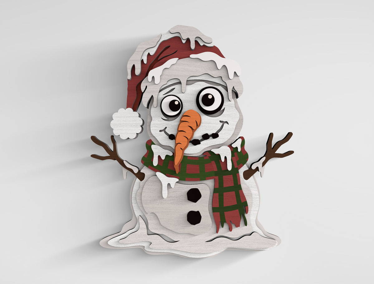 Christmas 3D Layered SVG Multilayer Holiday Laser Cut Designs