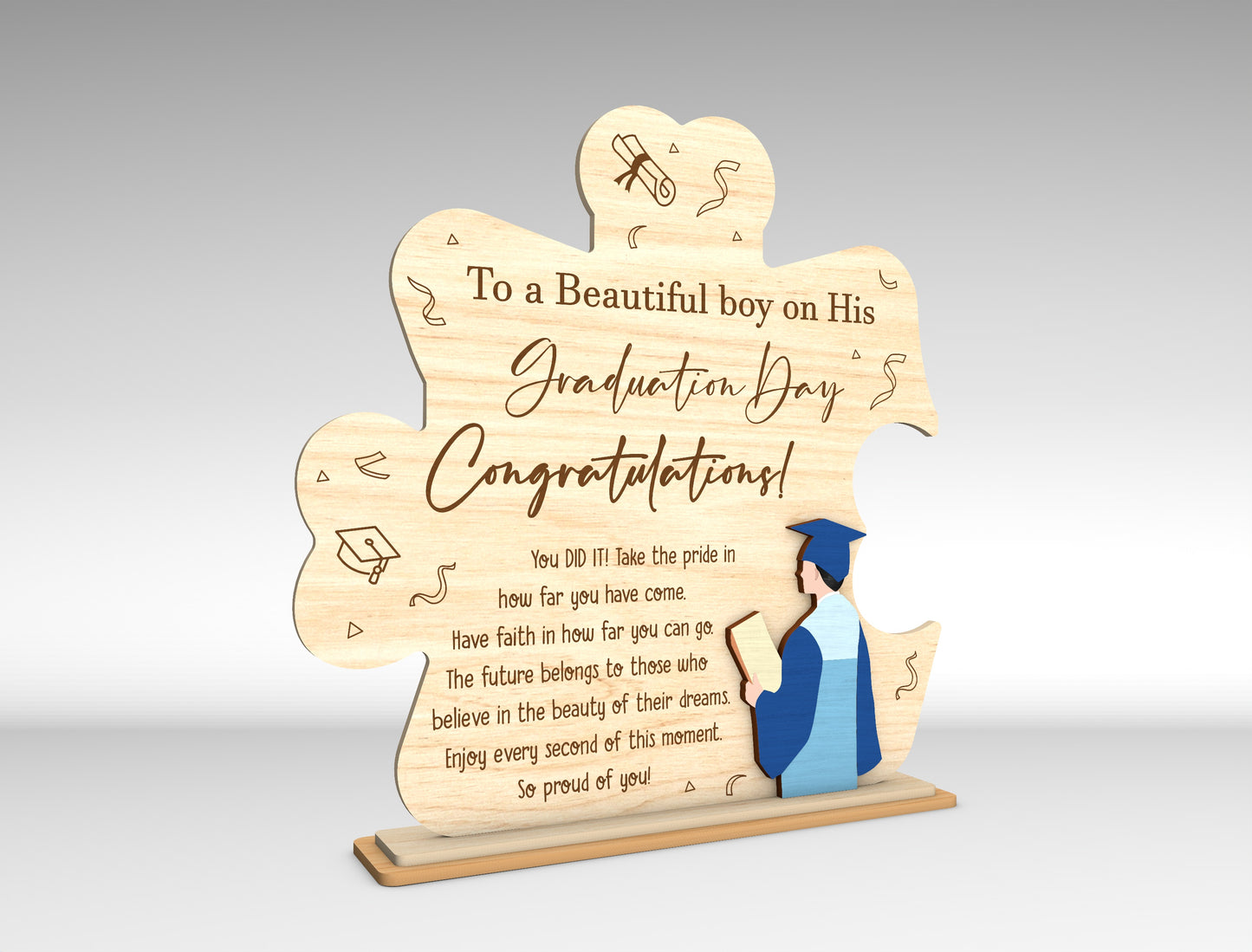 Graduation Quote Sign SVG Laser Cut File for Glowforge and LightBurn
