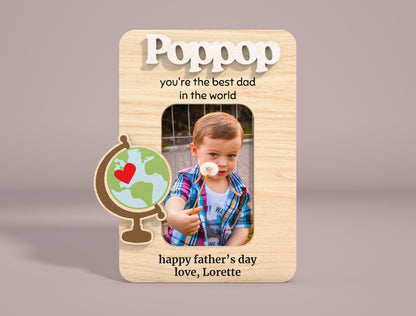 Dad Photo Frame Sign SVG Bundle Laser Cut File for Glowforge and xTool