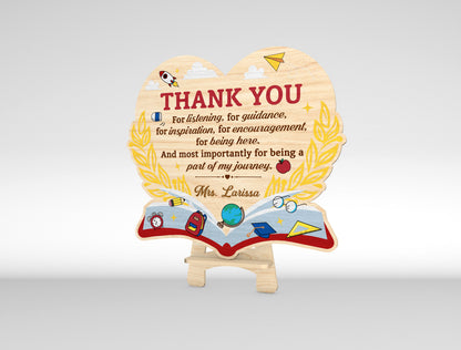 Teacher Appreciation Tabletop SVG Laser Cut File for Glowforge Users