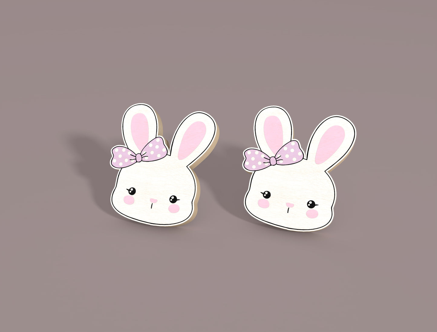 Easter Stud Earrings SVG Bundle Cute Animal Bunny 20 Designs for Glowforge