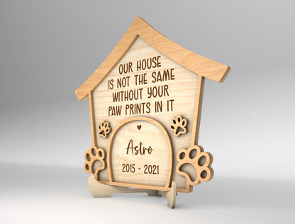 Pet Memorial Tabletop Sign SVG Laser Cut File for Glowforge
