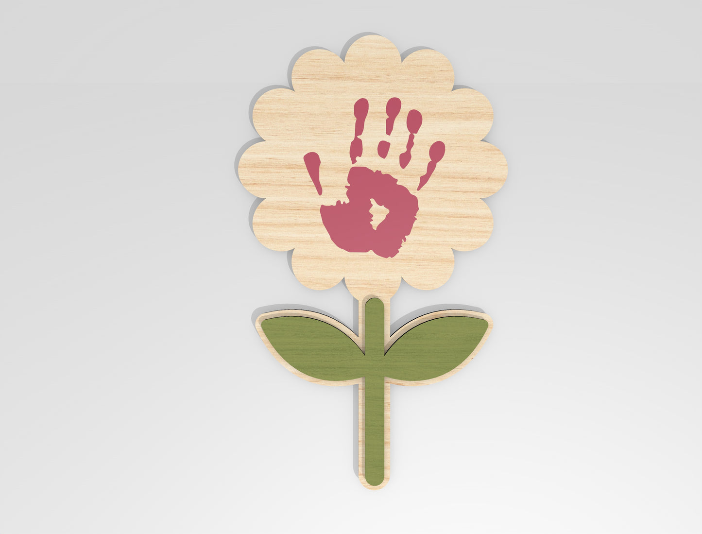 Mother's Day Handprint Craft Bundle SVG Kids Sign Laser Cut File for LightBurn and xTool