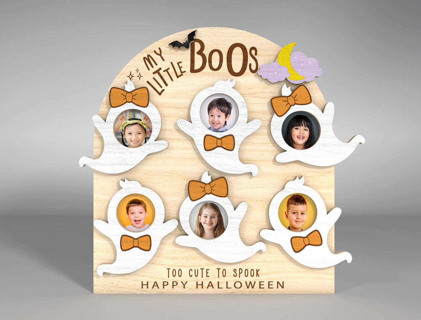 Halloween Ghost Photo Frame SVG Bundle 7 Designs for LightBurn Glowforge xTool