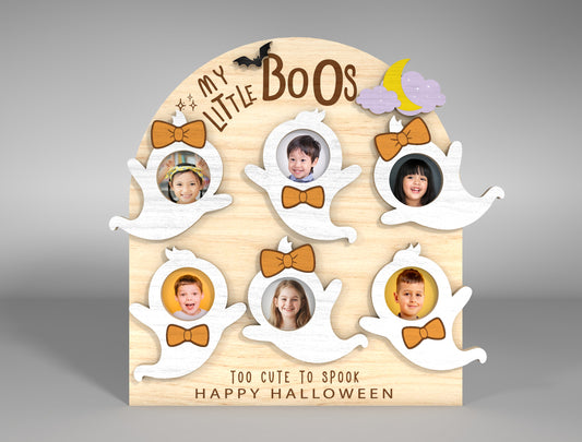 Halloween Ghost Photo Frame SVG Bundle 7 Designs for LightBurn Glowforge xTool