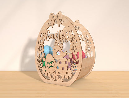 Easter Egg Basket Floral SVG Bundle 7 Designs for LightBurn and xTool