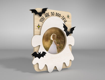 Halloween Fridge Magnet SVG Bundle for LightBurn Glowforge xTool Ghost Photo Frame 4 Designs