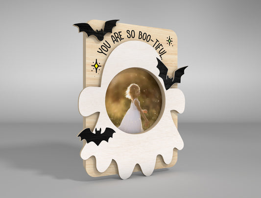 Halloween Fridge Magnet SVG Bundle for LightBurn Glowforge xTool Ghost Photo Frame 4 Designs