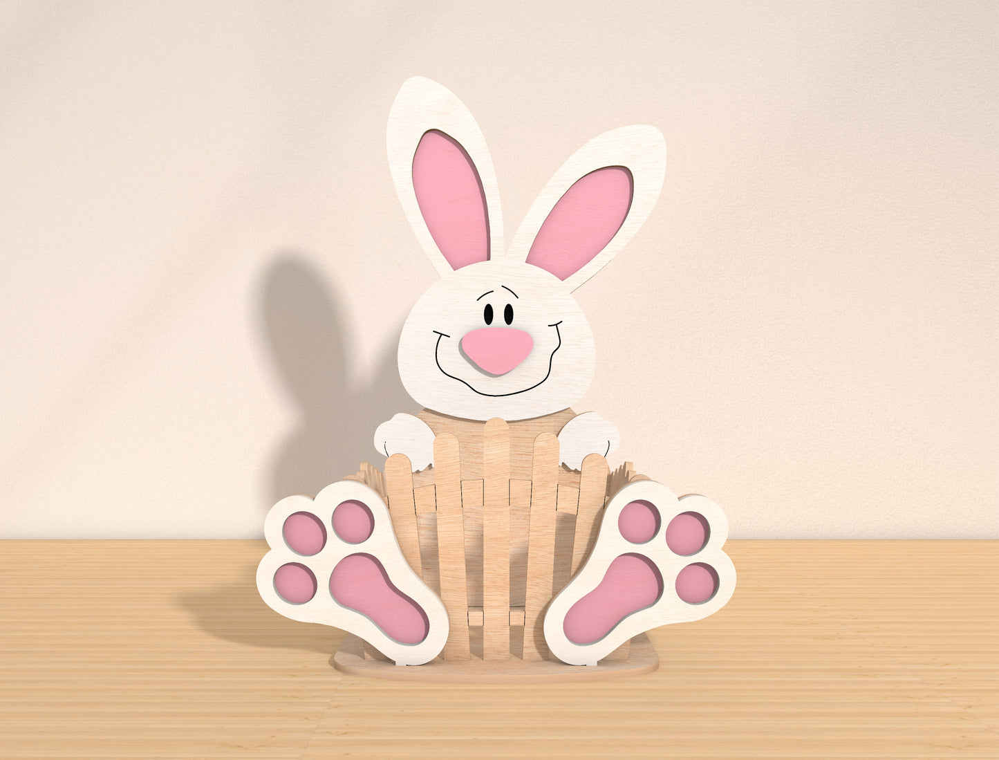 Easter Bunny Basket Holder SVG Bundle Cute Candy for Glowforge and xTool