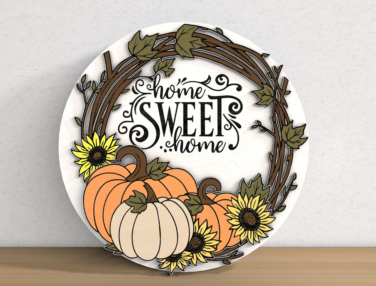 Happy Fall Yall Door Hanger SVG Bundle for Glowforge xTool LightBurn 9 Designs
