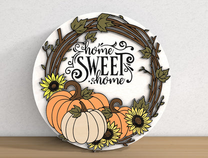 Happy Fall Yall Door Hanger SVG Bundle for Glowforge xTool LightBurn 9 Designs