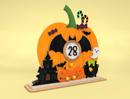 Halloween Countdown Calendar SVG for xTool LightBurn