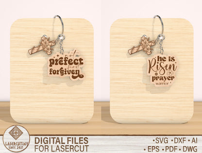 Christian Keychain SVG Bundle Bible Verse 12 Designs for Glowforge
