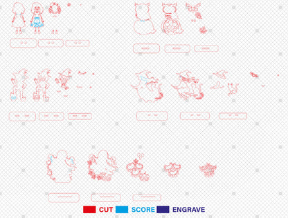 Halloween Tabletop Decor SVG Bundle Laser Cut Files for xTool