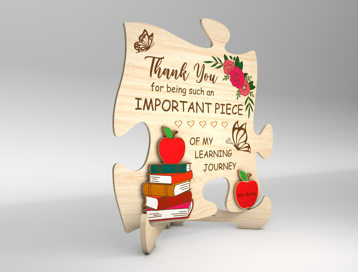 Teacher Appreciation Gift Sign SVG Bundle for Glowforge and xTool