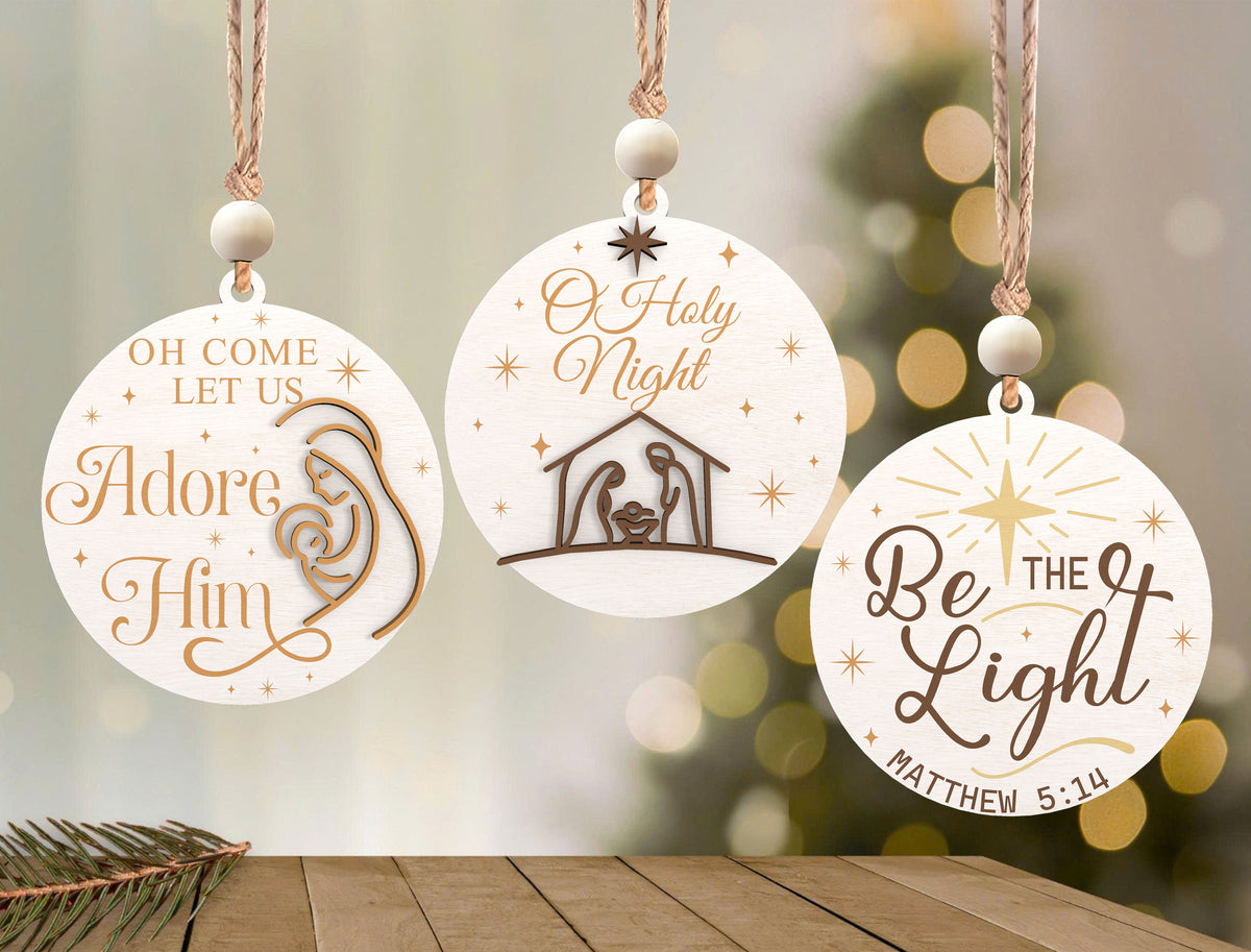 Christian Christmas Ornament SVG Bundle 6