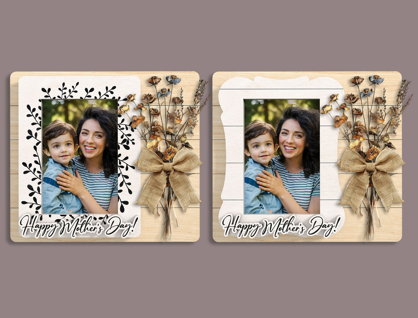 Mother's Day Photo Frame SVG Bundle 10 Designs for LightBurn and xTool