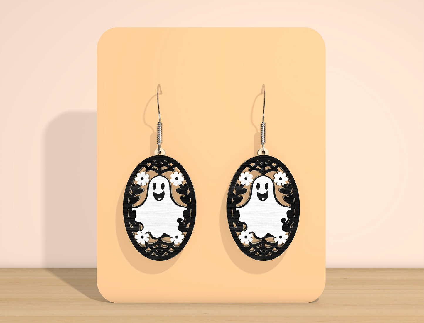 Halloween Ghost Earring SVG Bundle for Glowforge xTool LightBurn