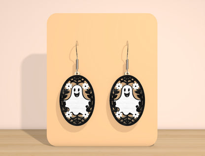 Halloween Ghost Earring SVG Bundle for Glowforge xTool LightBurn