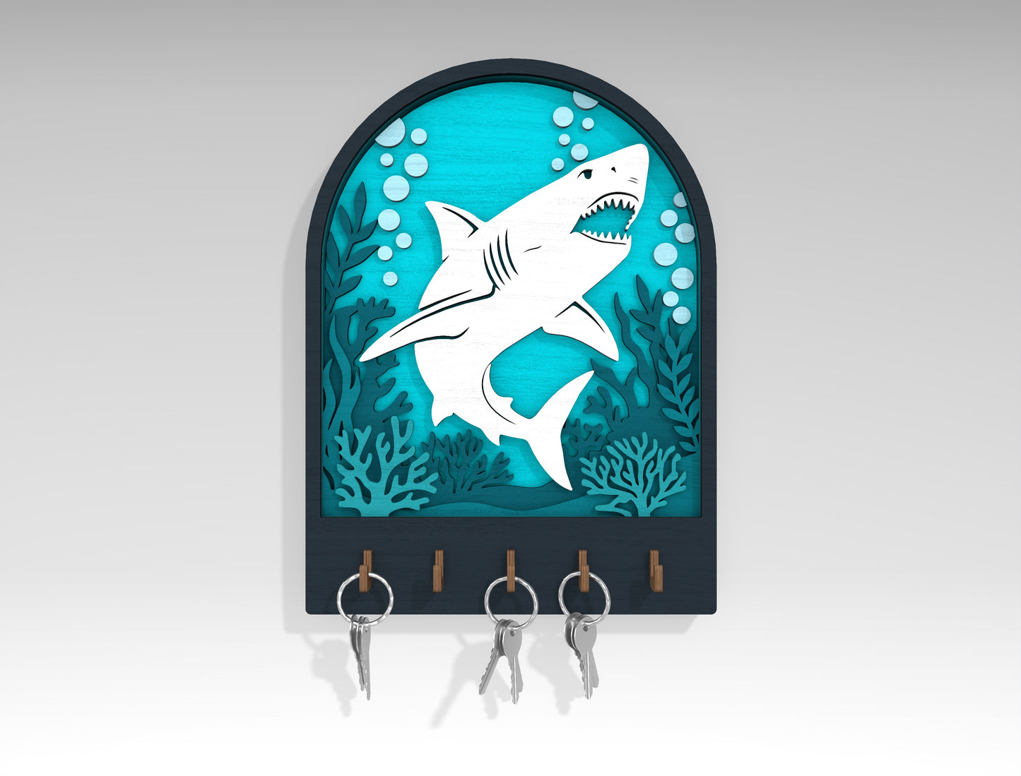 Coastal Key Holder SVG Bundle Laser Cut File for Glowforge Users