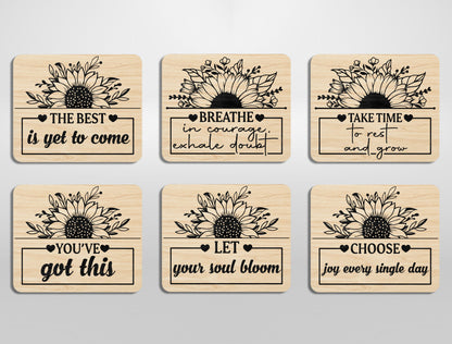 Motivational Fridge Magnet SVG Bundle for xTool and Glowforge
