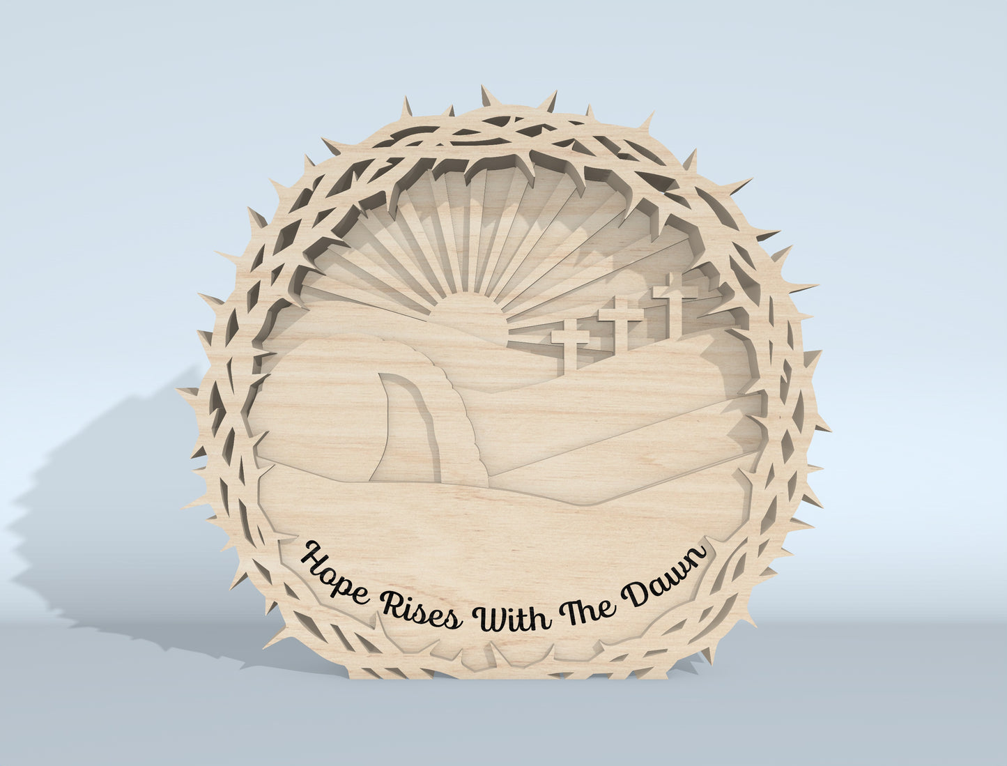 Easter Cross Multilayer SVG Bundle Jesus Scene for Glowforge and xTool