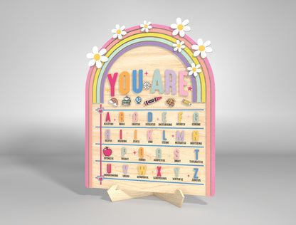 Teacher Appreciation Standing Sign Laser Cut File for xTool and Glowforge