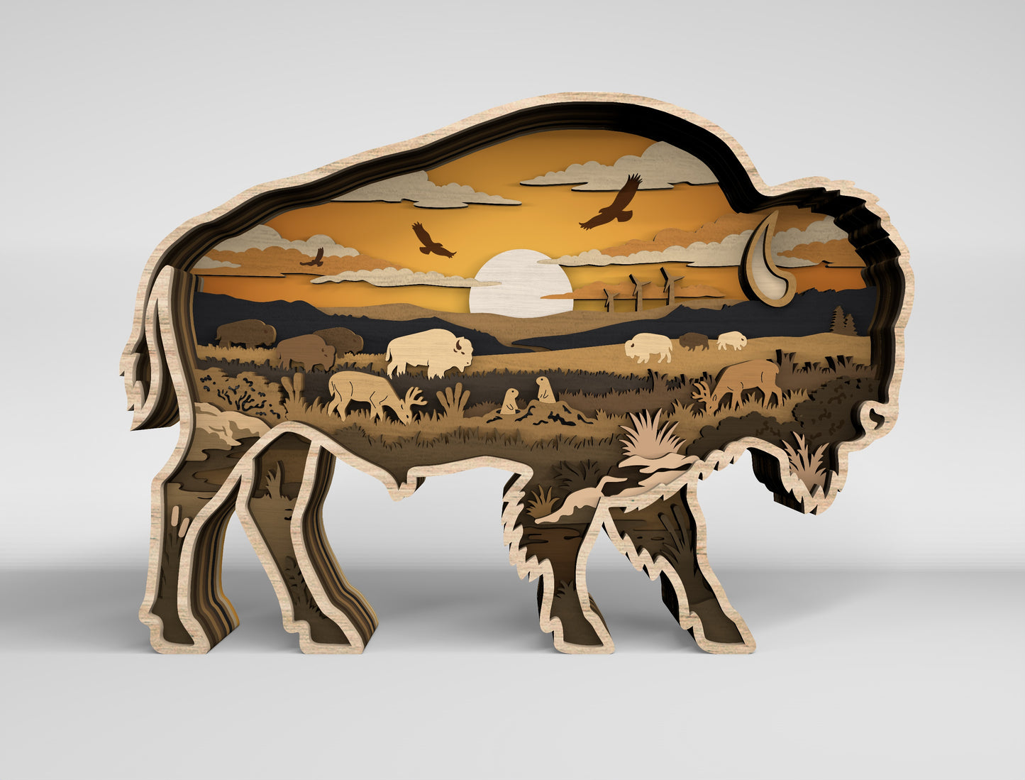 Wildlife Multilayer SVG Bundle 10 Designs for Glowforge xTool LightBurn