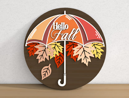 Fall Round Signs SVG Bundle for Glowforge xTool LightBurn | 10 Designs