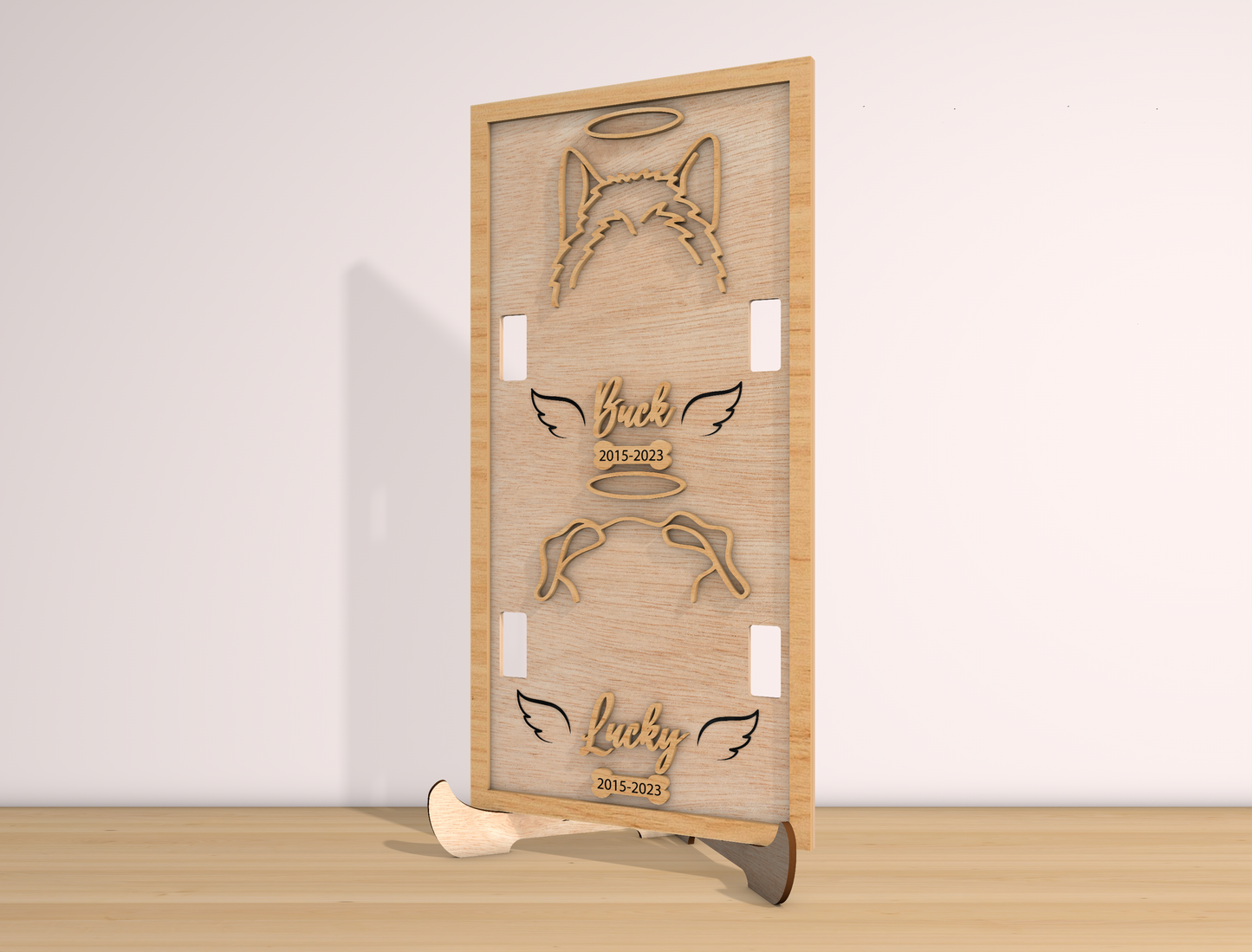 Dog Memorial Collar Holder SVG Laser Cut File for Glowforge