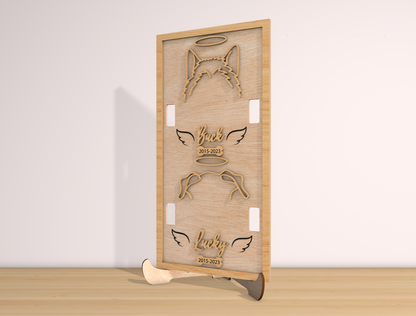 Dog Memorial Collar Holder SVG Laser Cut File for Glowforge