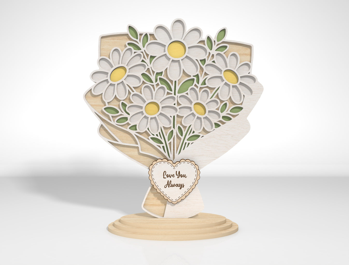 Flower Bouquet Stand SVG Bundle Layered Floral for Glowforge