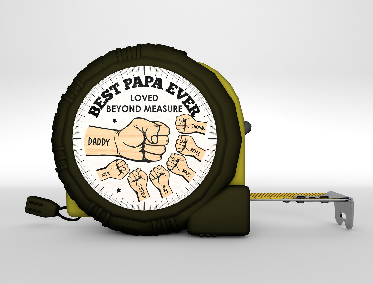 "Loved Beyond Measure" Dad Tape Measure Sign SVG Laser Cut File for xTool and LightBurn
