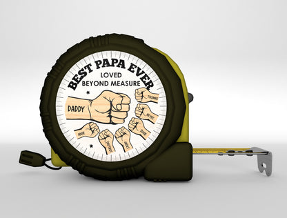 "Loved Beyond Measure" Dad Tape Measure Sign SVG Laser Cut File for xTool and LightBurn