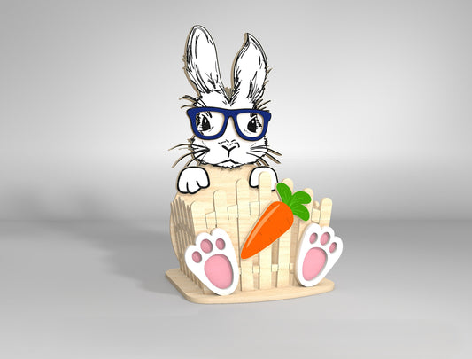 Easter Bunny Basket SVG Bundle 3D Candy Holder Wooden for LightBurn and xTool