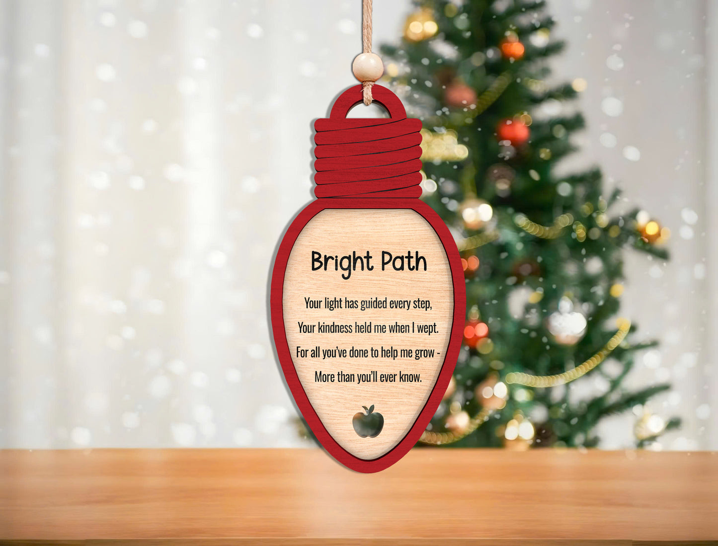 Teacher Appreciation Ornament SVG Bundle for Glowforge and LightBurn