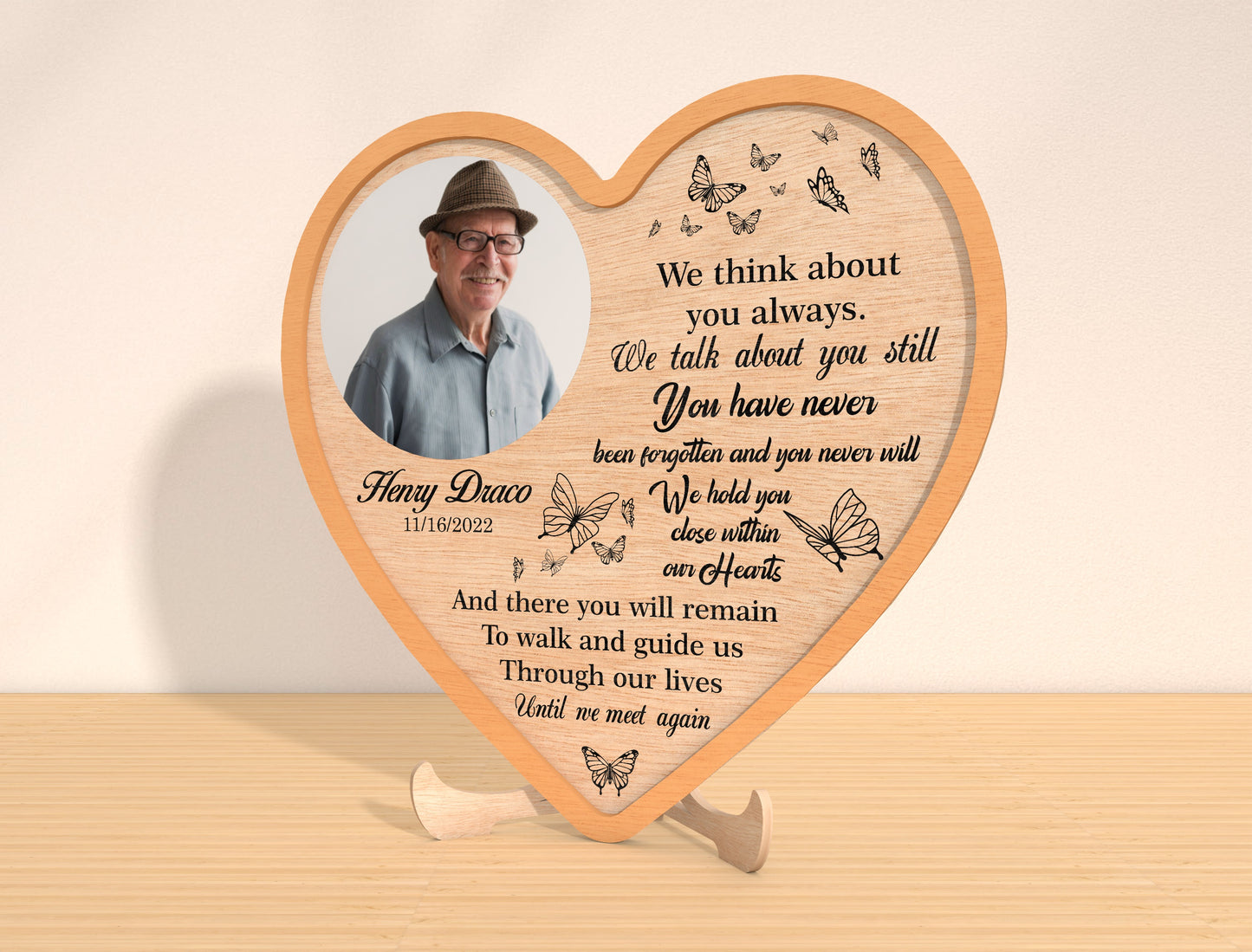 Heart Photo Memorial Plaque SVG Laser Cut File for xTool