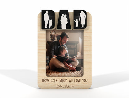 Dad Car Visor Photo Clip SVG Bundle Laser Cut File for Glowforge and xTool